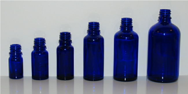 Cobalt Dropper Bottles