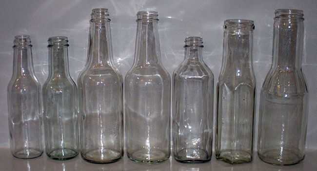 Clear Glass Sauce Food Bottles