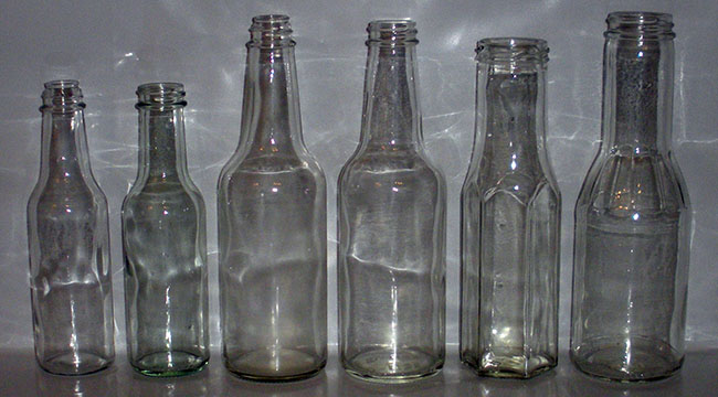 Clear Glass Sauce Food Bottles