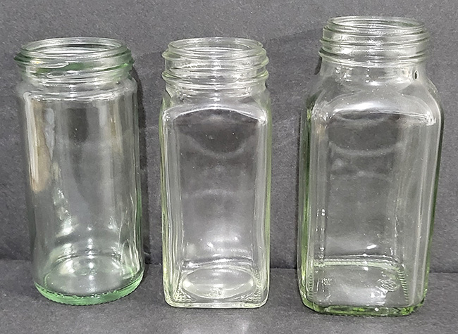 Clear Glass Spice Bottles