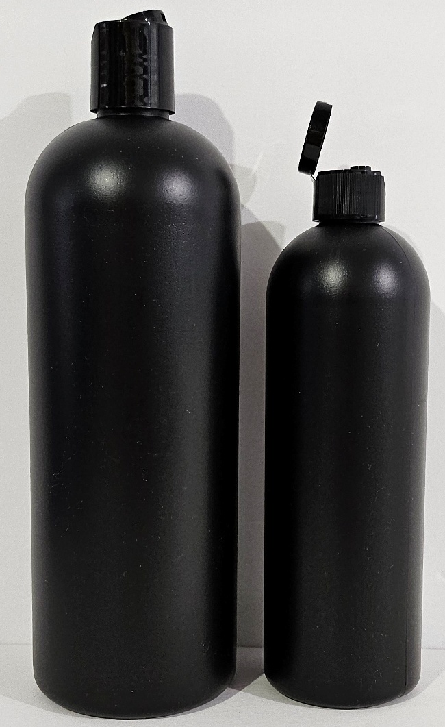 Black HDPE Bullets with tops