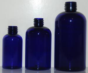 New Cobalt Blue PET Boston Round Bottles!