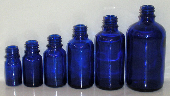 Cobalt Dropper Bottles