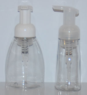 new oval countertop foamer bottles with foamer pumps - closed