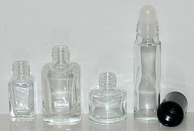 Clear Glass Cosmetic Bottles