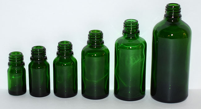 Green Dropper Bottles