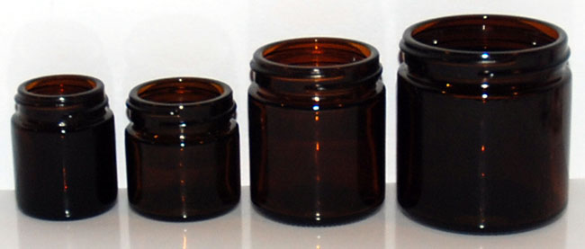 Amber Glass Jars