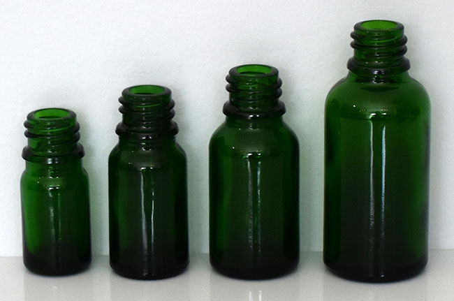 Green Dropper Bottles