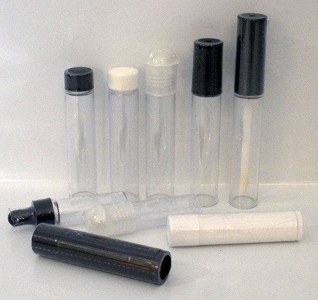 lip balm tube shrink band sleeves on containers