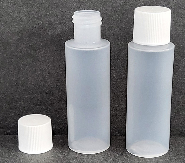 new 1/2 oz LDPE cylinder bottle