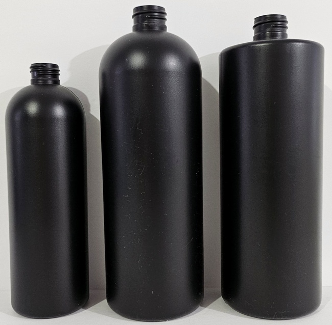 new black HDPE bottles