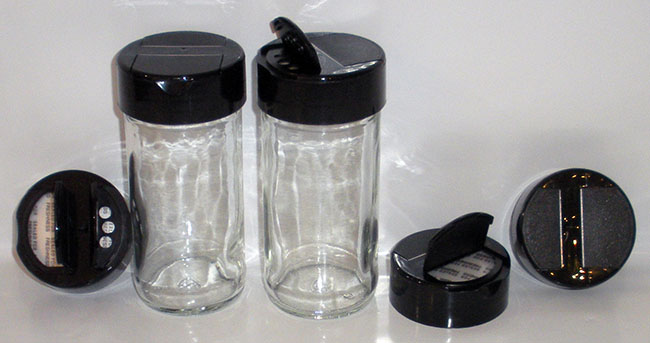 4 oz. Clear Glass Round Spice Jars (48-485)