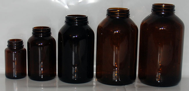 Amber Glass Packer Bottles