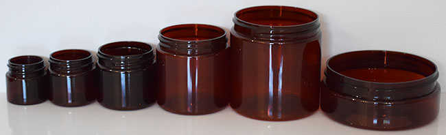 amber PET jars