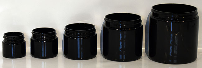 black PET jars